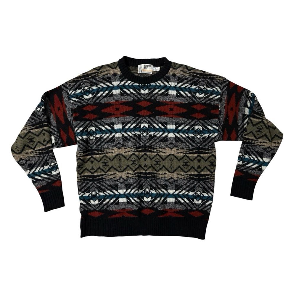 Vintage London fog abstract sweater